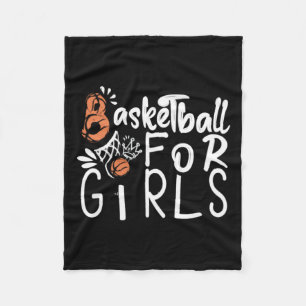 Basketball für Mädchen Fleecedecke