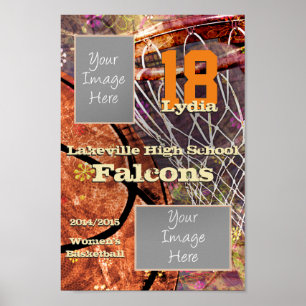 Basketball für Mannschaft und Foto Poster