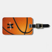 Basketball für mit Monogramm Sportgeschenke Gepäckanhänger (Vorderseite horizontal)