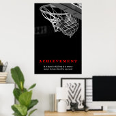 Basketball für motivierend Erfolge Poster (Heimbüro)