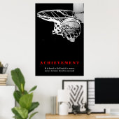 Basketball für Schwarz und Weiß Poster (Heimbüro)