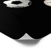 Basketball Fußball und Baseball sind meine Lieblin Poster (Ecke)