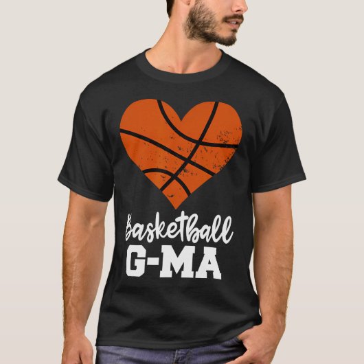 Basketball G-Ma Funny Basketball Herz Grandma Gee T-Shirt (Vorderseite)