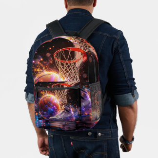 Basketball Galaxy Style Bedruckter Rucksack