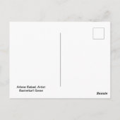 Basketball Game Art Postkarte (Rückseite)