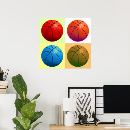 Basketball Game Artwork Poster (Heimbüro)