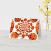 BASKETBALL GAME Card Karte (Gelbe Blume)