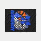 Basketball Game Day Go Cheer Team Blue Coquette Ch Fleecedecke (Vorderseite (Horizontal))