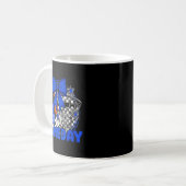 Basketball Game Day Go Cheer Team Blue Coquette Ch Kaffeetasse (Vorderseite Links)