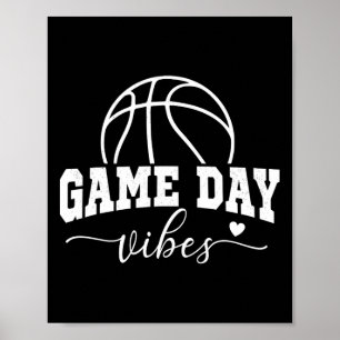 Basketball Game Day Vibes Basketball Mama Lebensla Poster