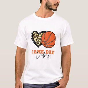 Basketball Game Day Vibes Herzball Mama Spüren T-Shirt