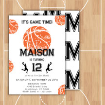 Basketball Game Monogram Birthday Party