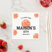Basketball Game Monogram Birthday Party Serviette (Beispiel)