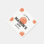 Basketball Game Monogram Birthday Party Serviette (Ecke)