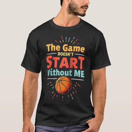 Basketball Game Offiziell Baseball T-Shirt (Vorderseite)