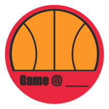 Basketball Game Time Sticker