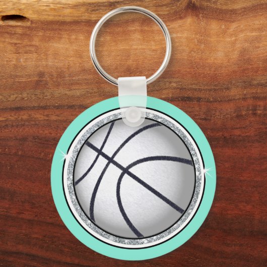 Basketball-Gastgeschenke für Mädchen, FARBEN änder Schlüsselanhänger (Rückseite)