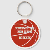 Basketball-Gastgeschenke in Rot-Weiß Schlüsselanhänger (Rückseite)