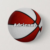 Basketball-Gastgeschenke - Mannschaftsfarben Button (Vorderseite)