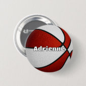 Basketball-Gastgeschenke - Mannschaftsfarben Button (Vorne & Hinten)