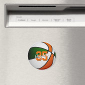 Basketball-Gastgeschenke mit grüner Orange unter 1 Magnet (In Situ (Geschirrspüler))