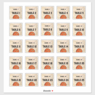 Basketball-Gastnamen 2" Aufkleber