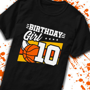 Basketball Geburtstag 10 Jahre Altes Mädchen 10. G T-Shirt