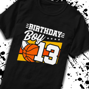 Basketball Geburtstag 13 Jahre Junge 13. Geburtsta T-Shirt