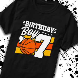 Basketball Geburtstag 7 Jahre Junge 7. Geburtstag T-Shirt