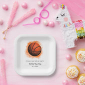 Basketball-Geburtstag/Bachelorange Pappteller (Party)