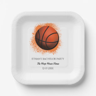 Basketball-Geburtstag/Bachelorange Pappteller