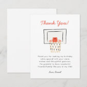 Basketball Geburtstag Dankeskarte (Vorne/Hinten)