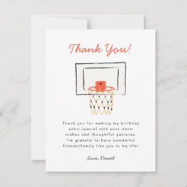 Basketball Geburtstag Dankeskarte