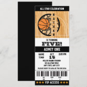 Basketball Geburtstag Einladung (Vorne/Hinten)