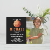 Basketball Geburtstag Einladung (Stehend Vorderseite)