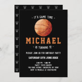 Basketball Geburtstag Einladung (Vorne/Hinten)