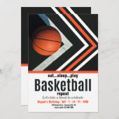 Basketball Geburtstag Einladung (Vorne/Hinten)