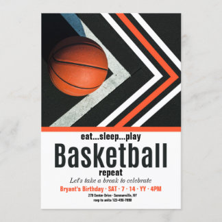 Basketball Geburtstag Einladung