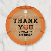 Basketball, Geburtstag Geschenkanhänger (Rückseite)