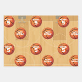 Basketball Geburtstag Geschenkpapier Set (Vorderseite 2)