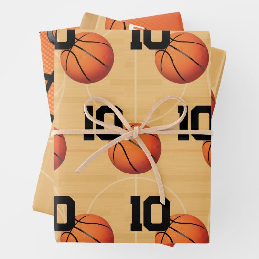 Basketball Geburtstag Geschenkpapier Set (Beispiel)