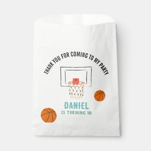 Basketball Geburtstag Geschenktütchen (Vorderseite)