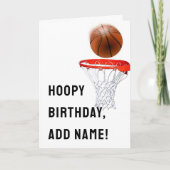 Basketball Geburtstag Karte (Vorderseite)