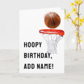 Basketball Geburtstag Karte (Gelbe Blume)