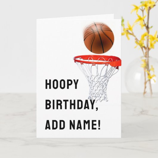 Basketball Geburtstag Karte (Gelbe Blume)