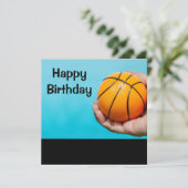 Basketball-Geburtstag Karte (Stehend Vorderseite)