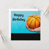 Basketball-Geburtstag Karte (Vorderseite/Rückseite Beispiel)