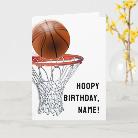 Basketball Geburtstag Karte (Gelbe Blume)