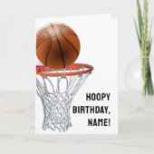 Basketball Geburtstag Karte (Vorderseite)