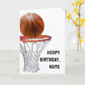 Basketball Geburtstag Karte (Gelbe Blume)